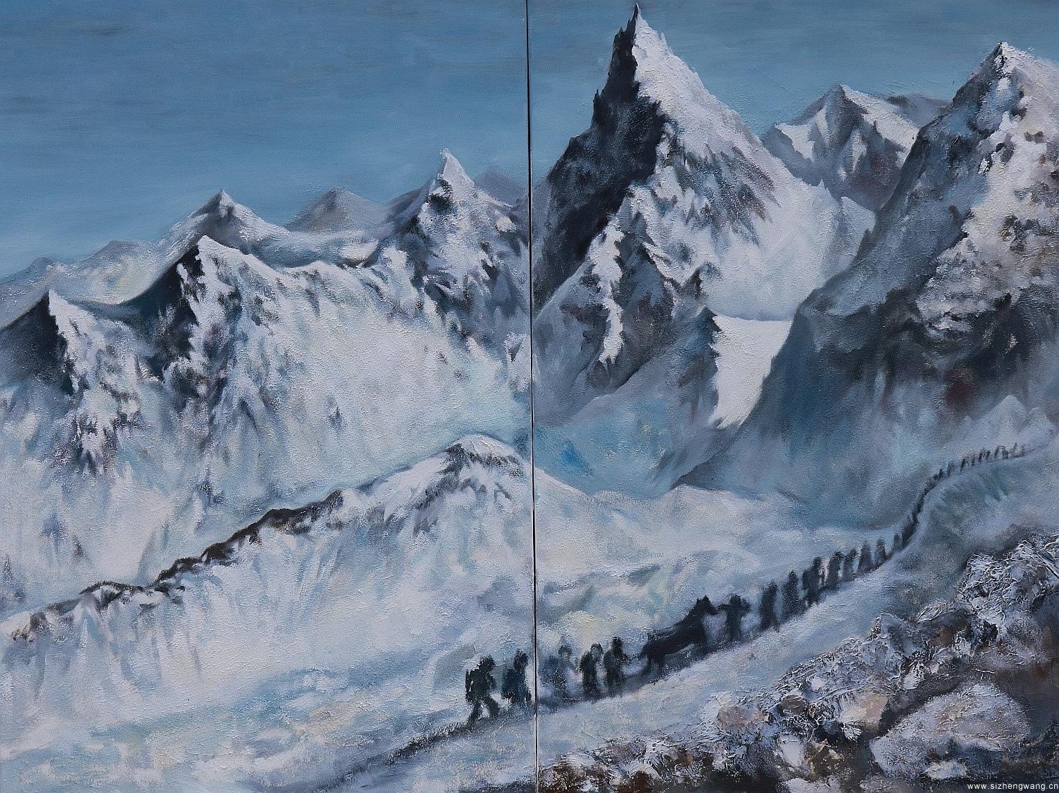 油畫 在路上 王鴻鵬 劉經怡