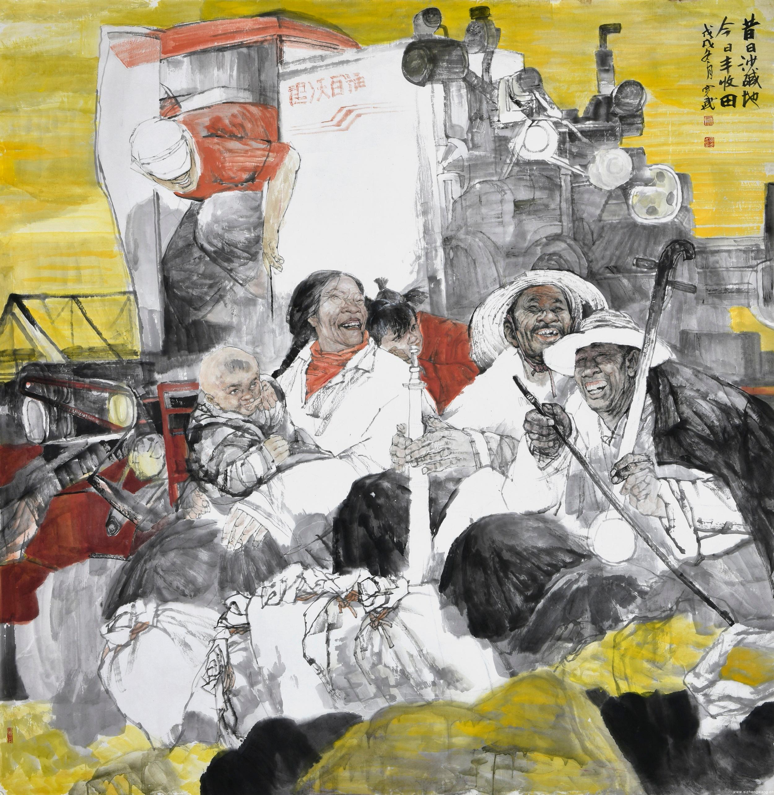 《昔日沙堿地 今日豐收田》200X200CM 美術學院 張寬武教授